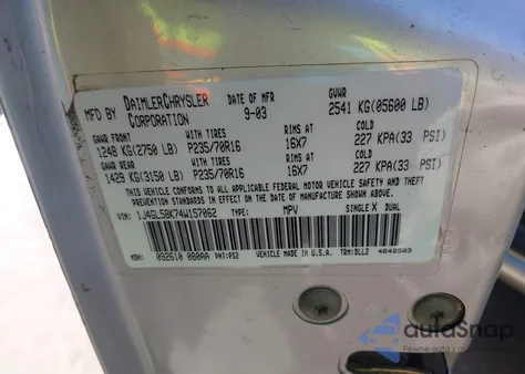 2004 Jeep Liberty Limited Edition z USA, uszkodzony, nr VIN 1J4GL58K74W157062